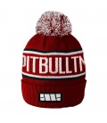 Czapka zimowa Pit Bull model Felton z pomponem czerwona