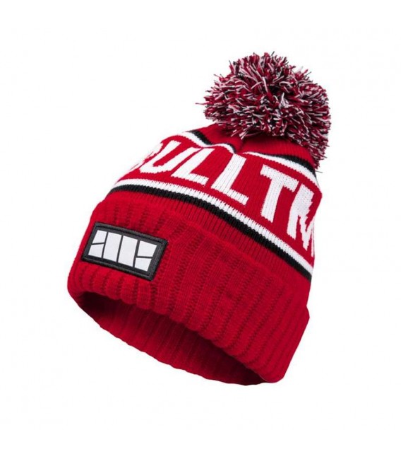 Czapka zimowa Pit Bull model Felton z pomponem czerwona