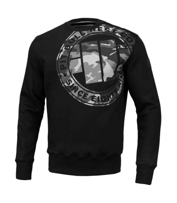 Bluza crewneck Pit Bull West Coast model All Black Camo
