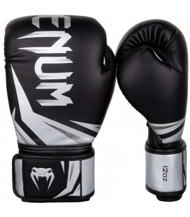 Rękawice bokserskie marki Venum model Challenger 3.0 czarno srebrne