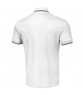 Koszulka polo Pit Bull model Slim Stripes Logo biała