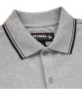 Koszulka polo Pit Bull model Slim Stripes Logo szara