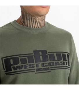 Bluza crewneck Pit Bull model Classic Boxing olive