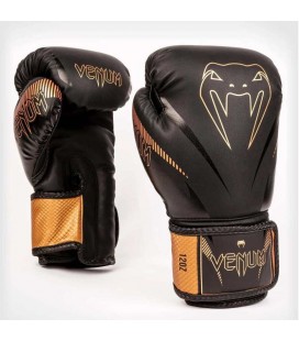 Rękawice bokserskie Venum model Impact czarno miedziane