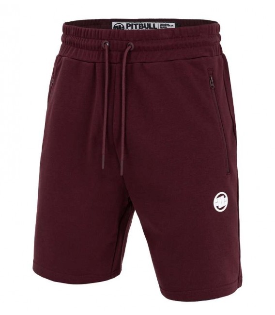 Spodenki bawełniane Pit Bull model Tricot Carson bordowe