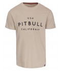 Koszulka Pit Bull model USA CAL slim fit beżowa