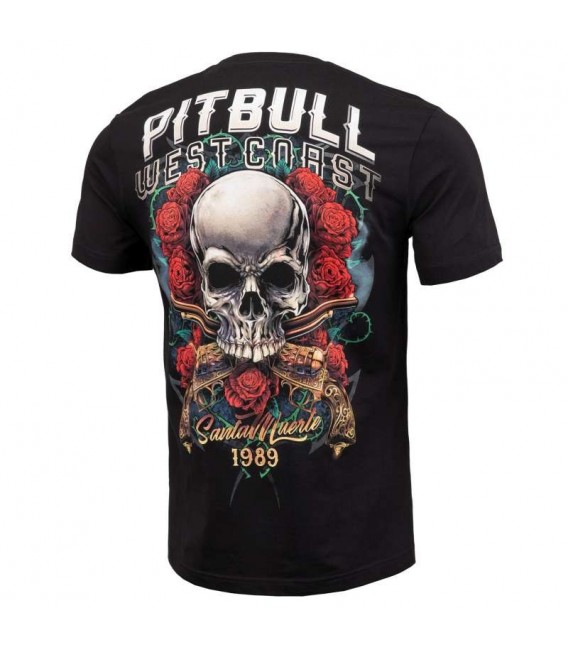 Koszulka Pit Bull model Santa Muerte czarna