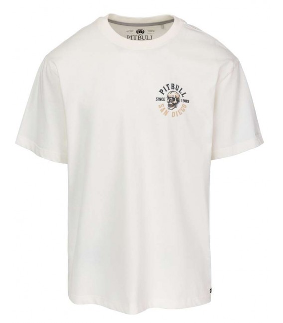 Koszulka Pit Bull model Skull Logo kolor śmietankowy