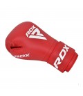 Rękawice bokserskie RDX z aprobatą IBA do zawodów amatorskich czerwone