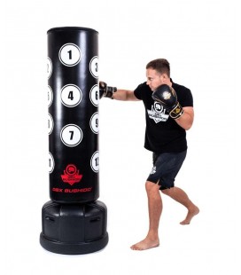 Stojący worek bokserski Bushido ze strefami do uderzeń