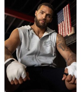 Bezrękawnik Pit Bull męski rozpinany z kapturem model Badger