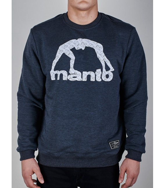 Bluza MANTO model Wrap granatowy melanż