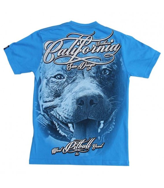 Koszulka Pit Bull West Coast model California Dog niebieska