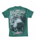 Koszulka Pit Bull West Coast model California Dog zielony butelkowy