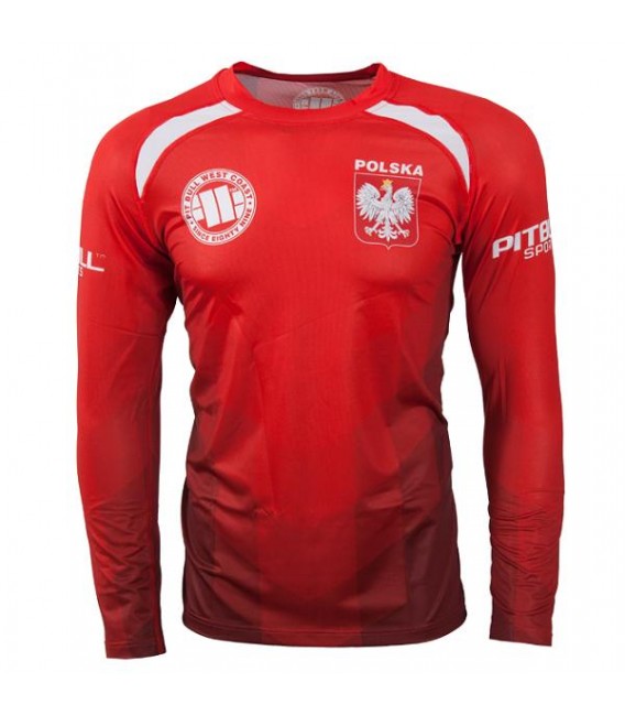 Koszulka treningowa Mesh Pit Bull West Coast model Polska czerwona DR
