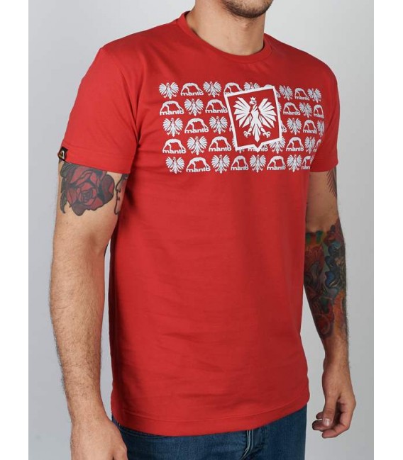 Koszulka MANTO model Herb kolor czerwony