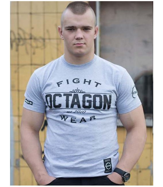 Koszulka Octagon Basic Fight Wear szara melanż