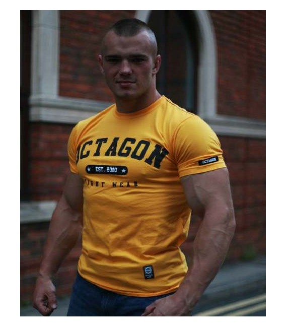 Koszulka Octagon model Octagon Fight Wear est. 2010 żółty + gratis